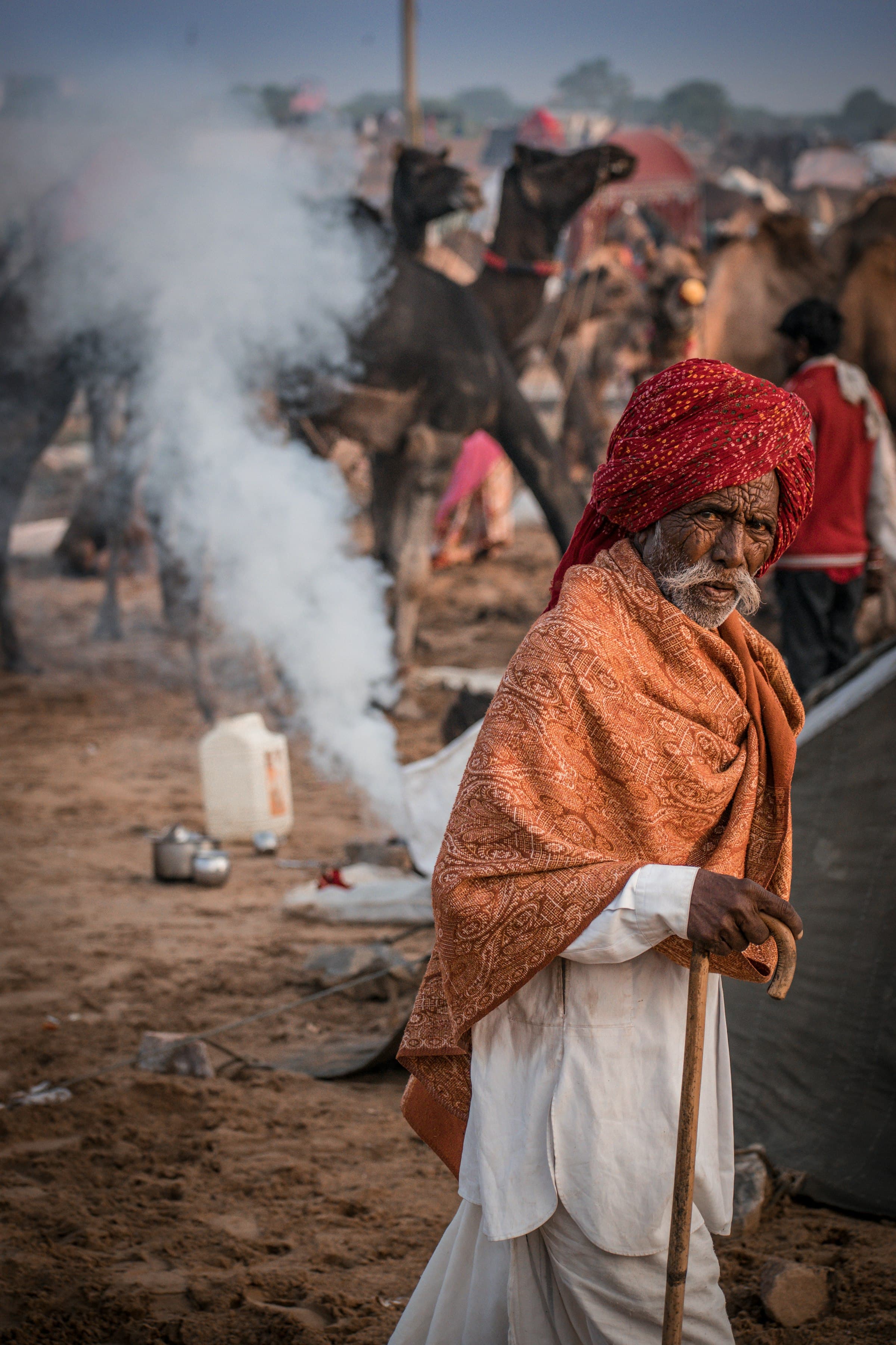A herder at first light